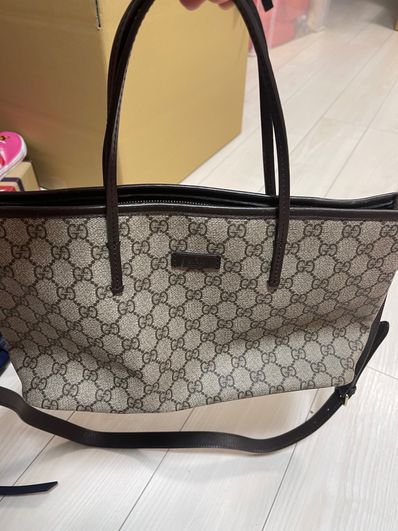 GUCCI GG Canvas Hand Bag "Beige"