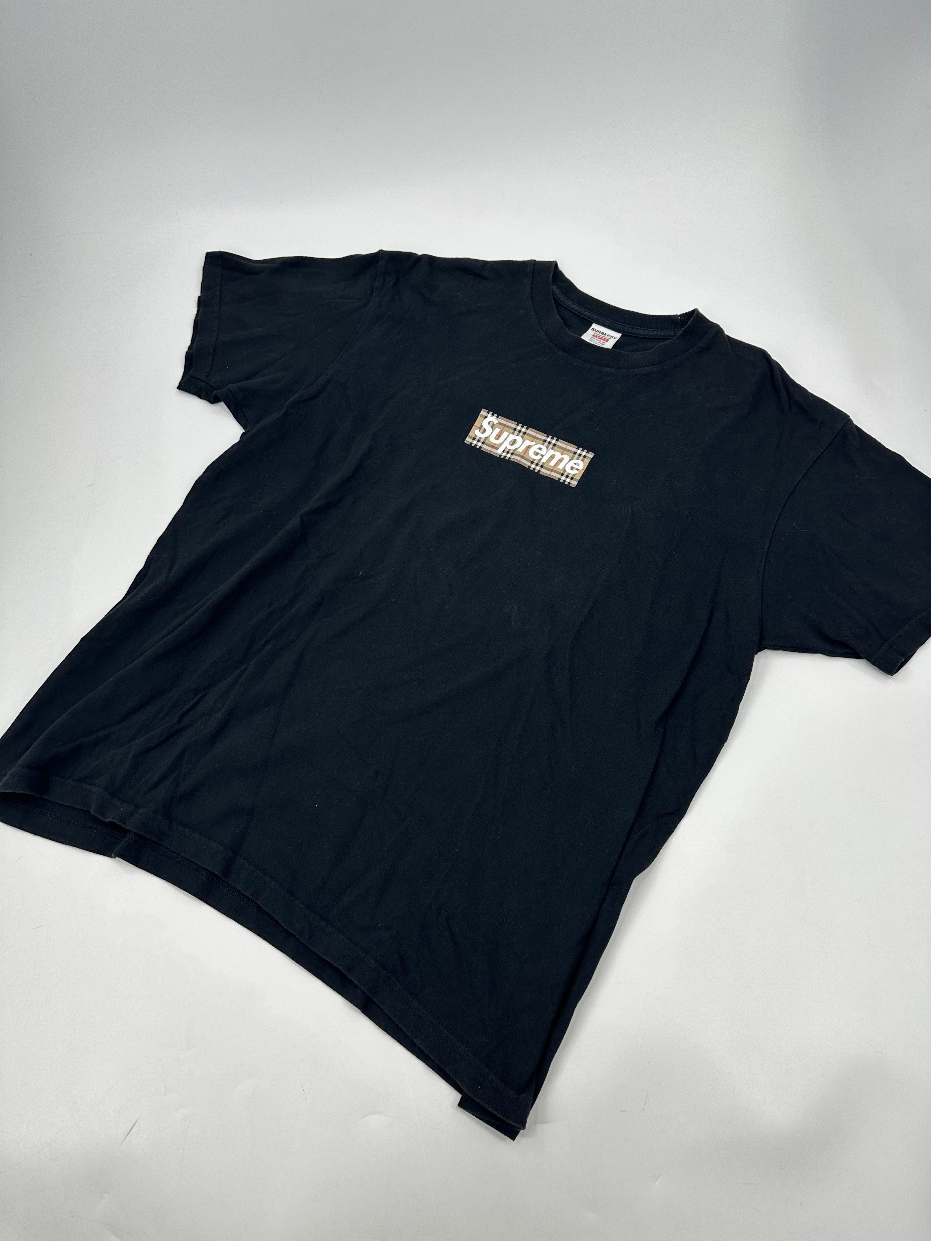 Supreme / Burberry Box Logo Tee "Black"