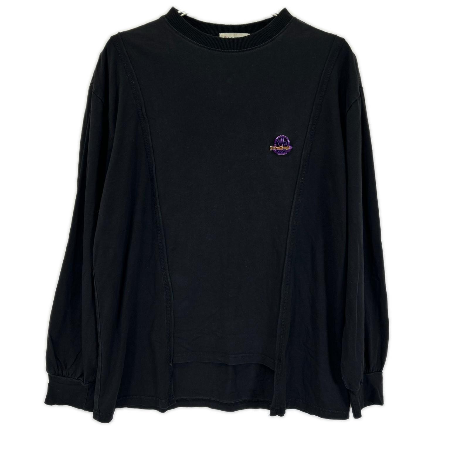 モンクレール ×Palm Angeis ブラック MAGLIA GIROCOLLO 長袖Tシャツ 表記なし