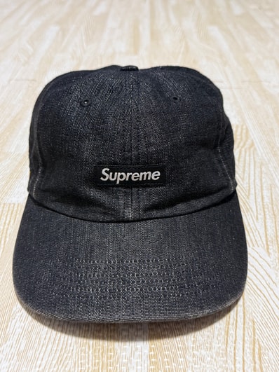 Supreme Cordura Denim Small Box 6-Panel "Black"