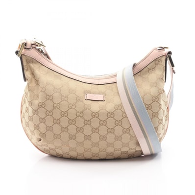 グッチ GUCCI GGキャンバス ショルダーバッグ バッグ キャンバス レザー レディース ベージュ系 / ピンク系 / マルチカラー 181092 【中古】