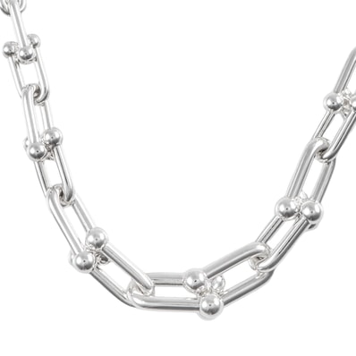 TIFFANY&Co. ティファニー ハードウェア グラジュエイテッド リンク ネックレス スターリングシルバー シルバー【中古】