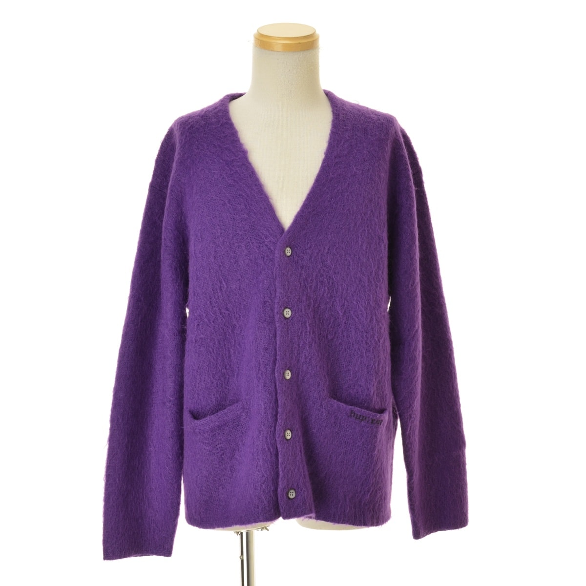 Supreme Brushed Mohair Cardigan "Purple"