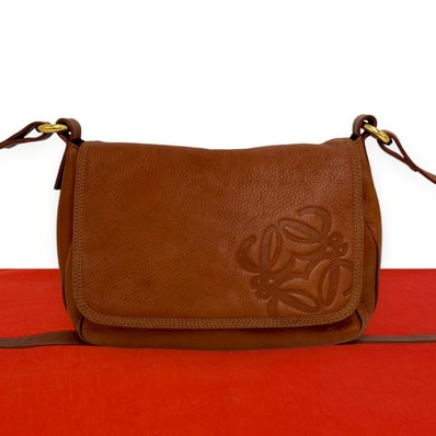 LOEWE ロエベ アナグラム ロゴ レザー ショルダーバッグ ブラウン
103-6
