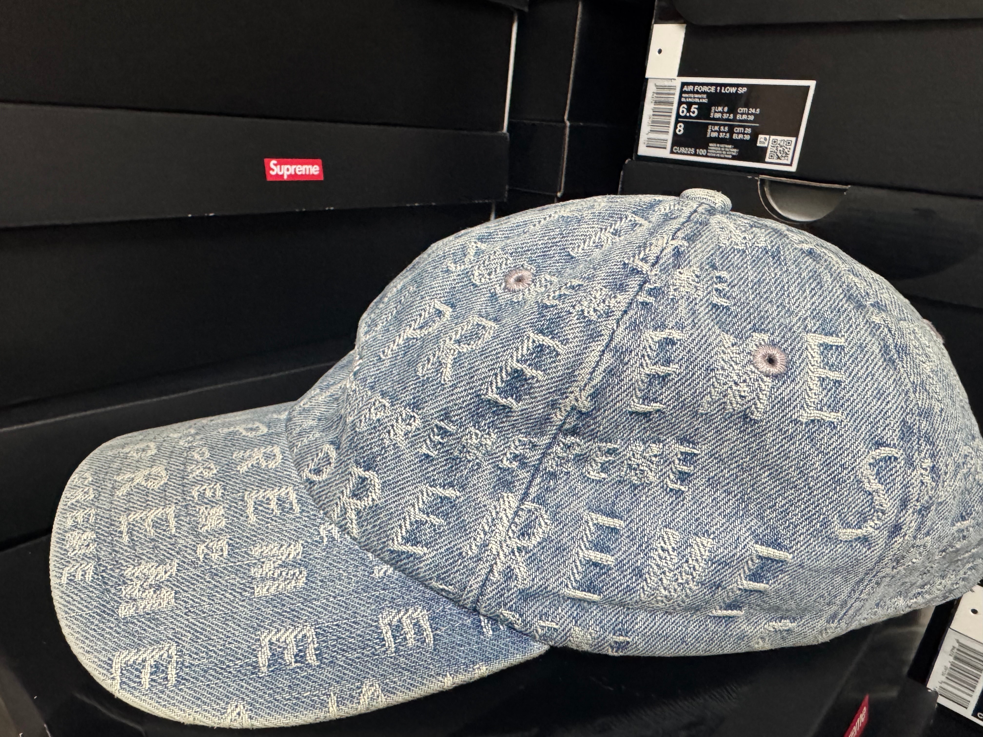 Supreme デニムキャップ ロゴ入り