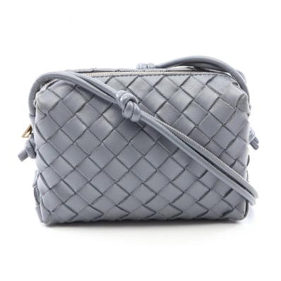 ボッテガヴェネタ BOTTEGA VENETA ループ イントレチャート ショルダーバッグ バッグ レザー レディース グレー系 680254 【中古】