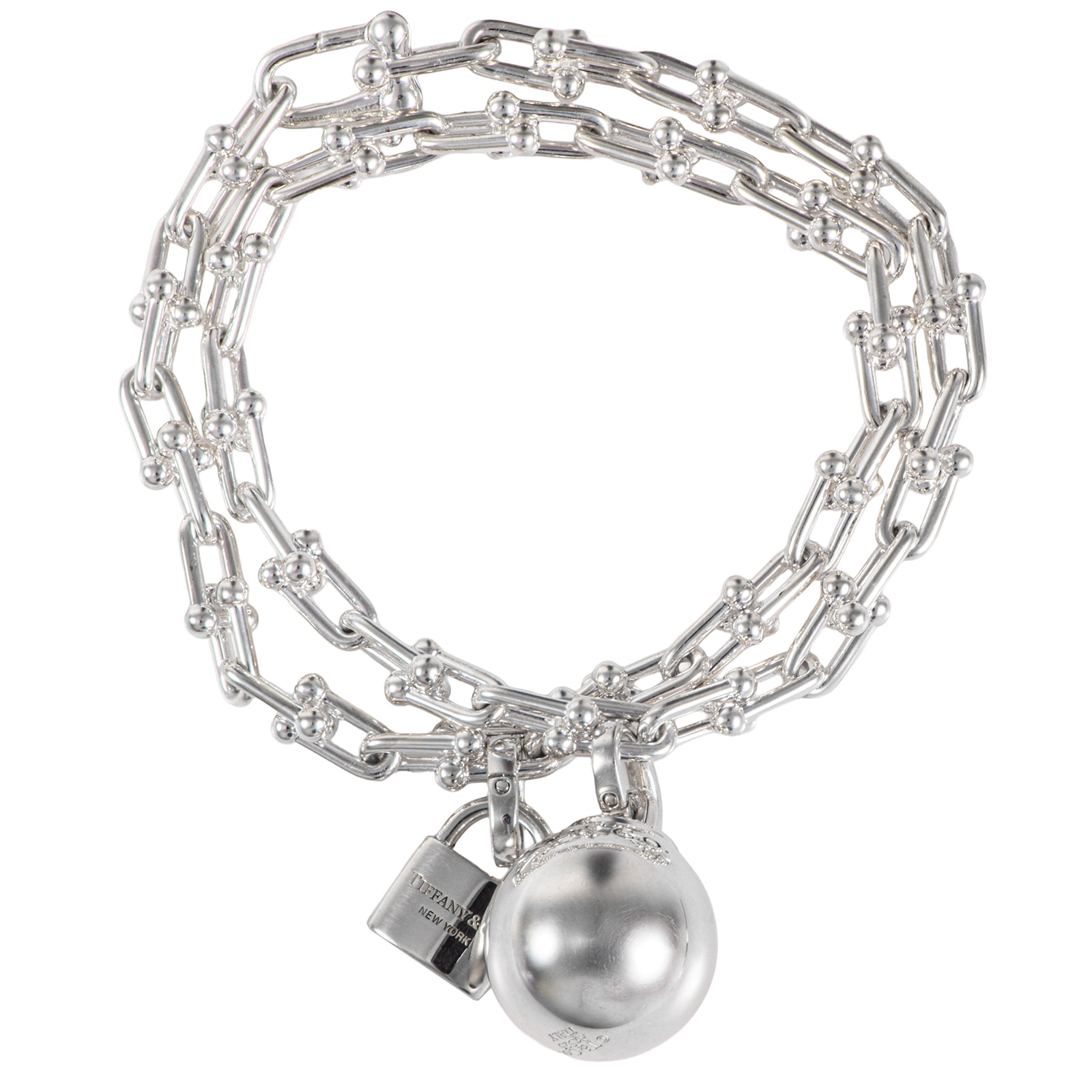 TIFFANY&Co. ティファニー ハードウェア スモール ラップ ブレスレット スターリングシルバー シルバー【中古】