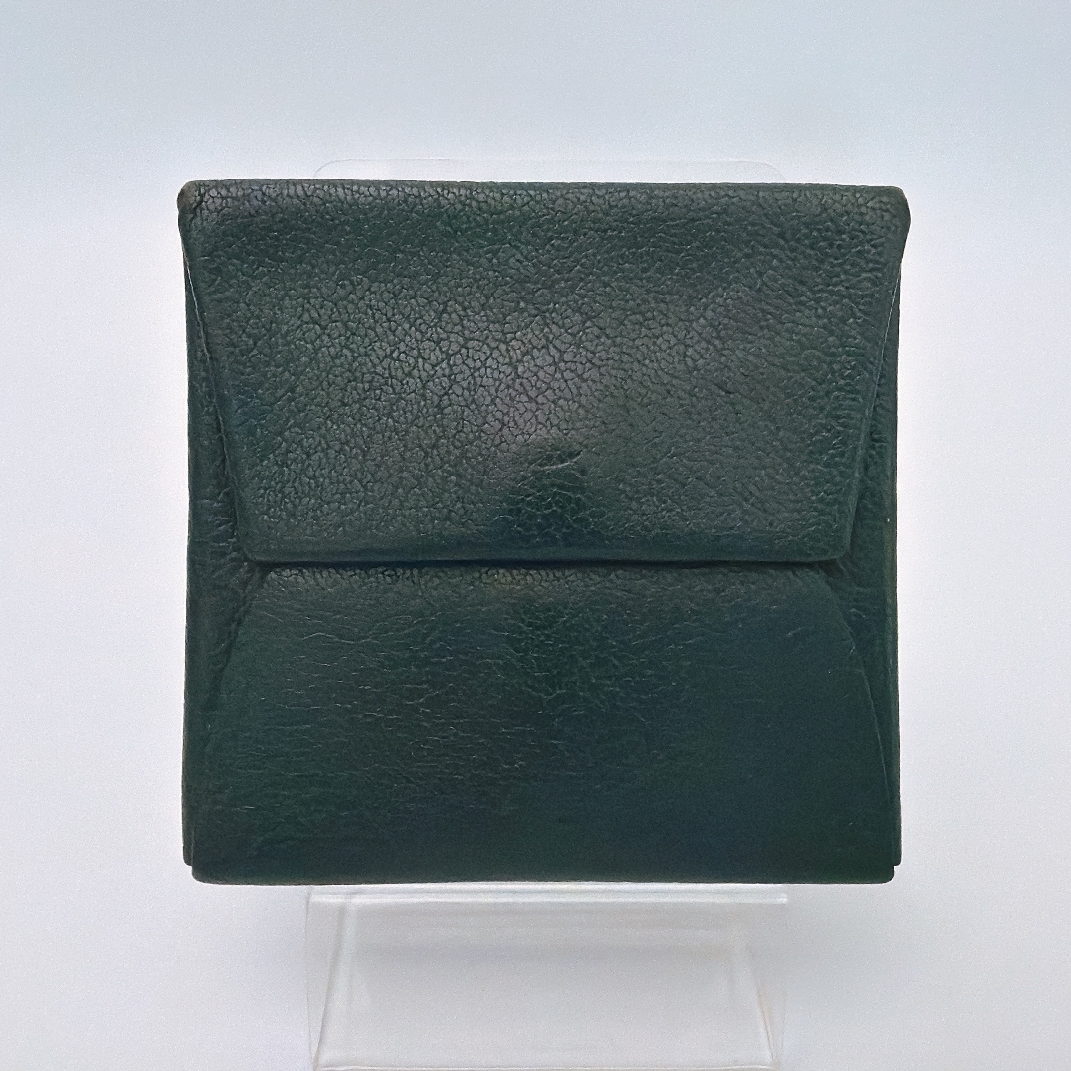 HERMES エルメス バスティア コインケース 小銭入れ 財布 シェーブル U刻印 2022年製 ダークグリーン