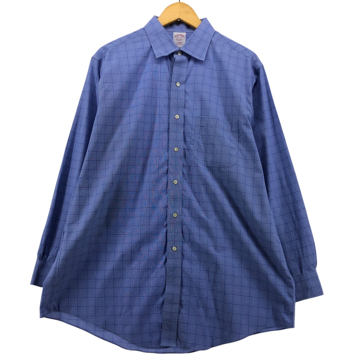 古着 ブルックスブラザーズ Brooks Brothers Est.1818 ワイドカラー 長袖 コットンチェックシャツ メンズL相当/eaa580776
