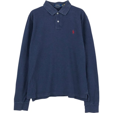 古着 ラルフローレン Ralph Lauren CUSTOM SLIM FIT 長袖 ポロシャツ メンズM相当/eaa667139