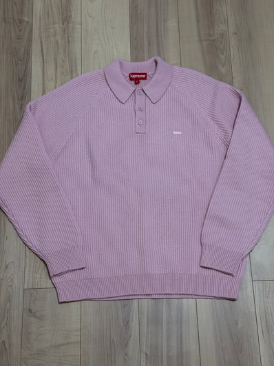 Supreme Small Box Polo Sweater (24FW) "Pink"