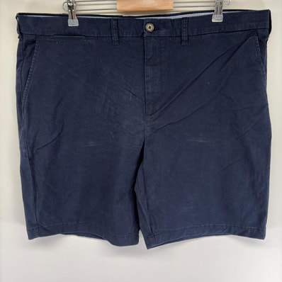 古着 トミーヒルフィガー TOMMY HILFIGER パンツ チノパン ハーフパンツ ワンポイントロゴ ショート w42 ネイビー系 メンズ
