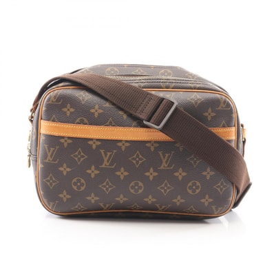 ルイ・ヴィトン LOUIS VUITTON リポーターPM モノグラム ショルダーバッグ バッグ PVCコーティングキャンバス レザー レディース ブラウン系 M45254 【中古】