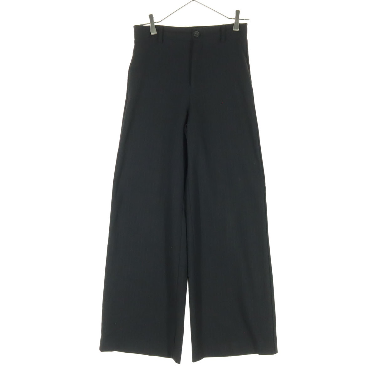 ZARA ザラ ストライプ柄 ワイドパンツ XS ブラック