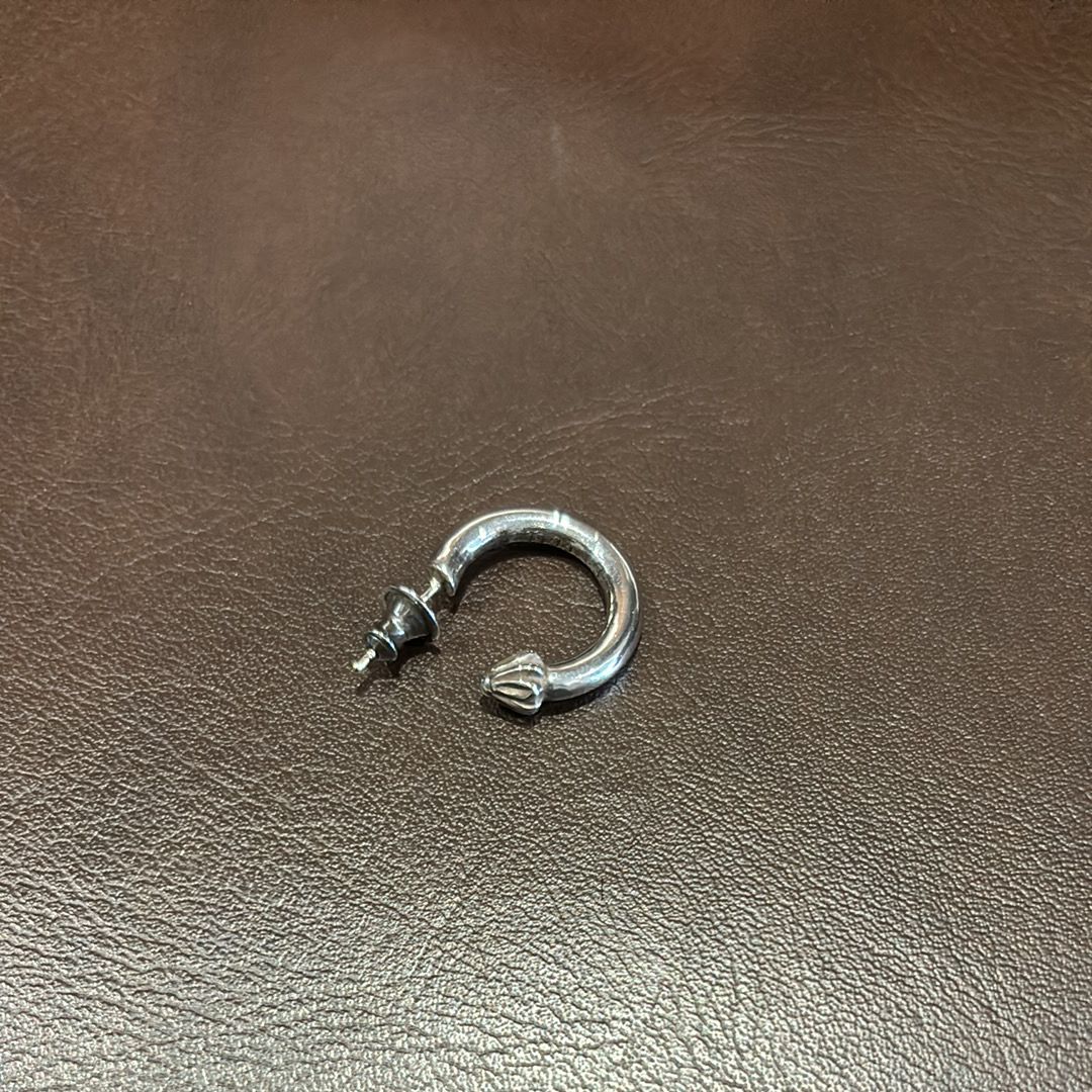 Chrome Hearts Hoop Plain Earrings "Silver"