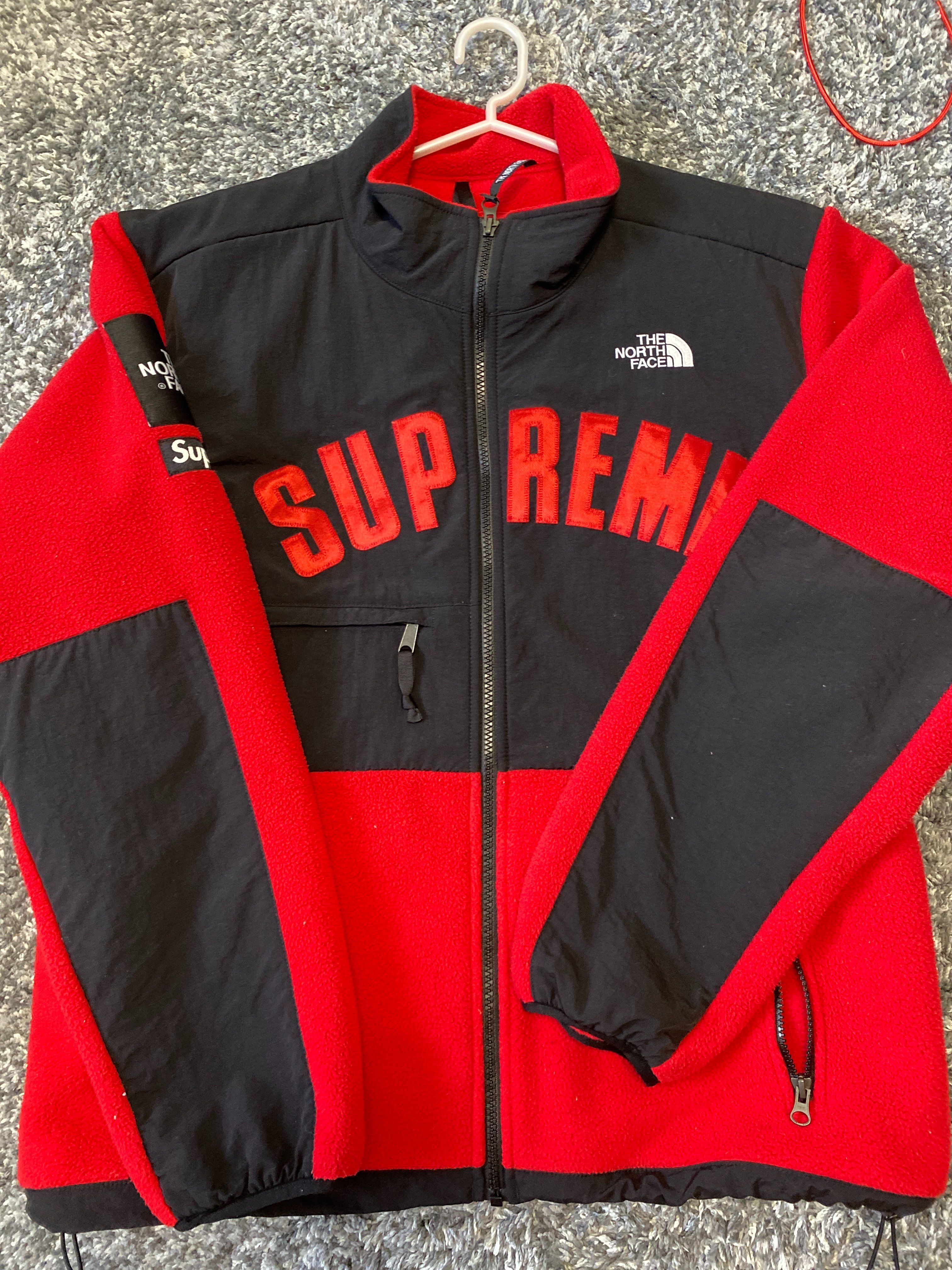 Supreme x The North Face Arc Logo Denali Fleece Jacket "Red"