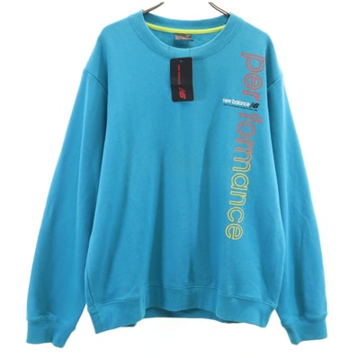 未使用 NEW BALANCE ニューバランス 長袖 スウェット トレーナー L ブルー系