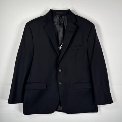 古着 ラルフローレン RALPH LAUREN テーラードジャケット ブレザー スーツ 44S ブラック 無地 メンズ