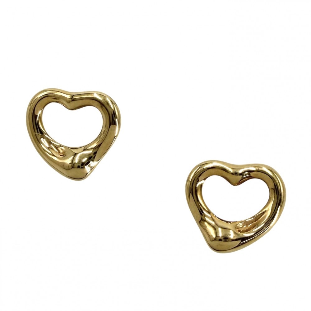 TIFFANY&Co. ティファニー ピアス エルサ・ペレッティ オープン ハート スタッド ピアス ジュエリー アクセサリー 18金YG Au750 K18イエローゴールド    60018073 レディース 約2.9g【中古品】