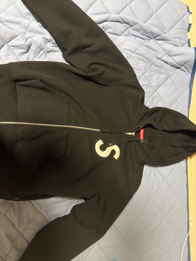 Supreme S Logo Zip Up Hooded Sweatshirt (25FW) "Black"