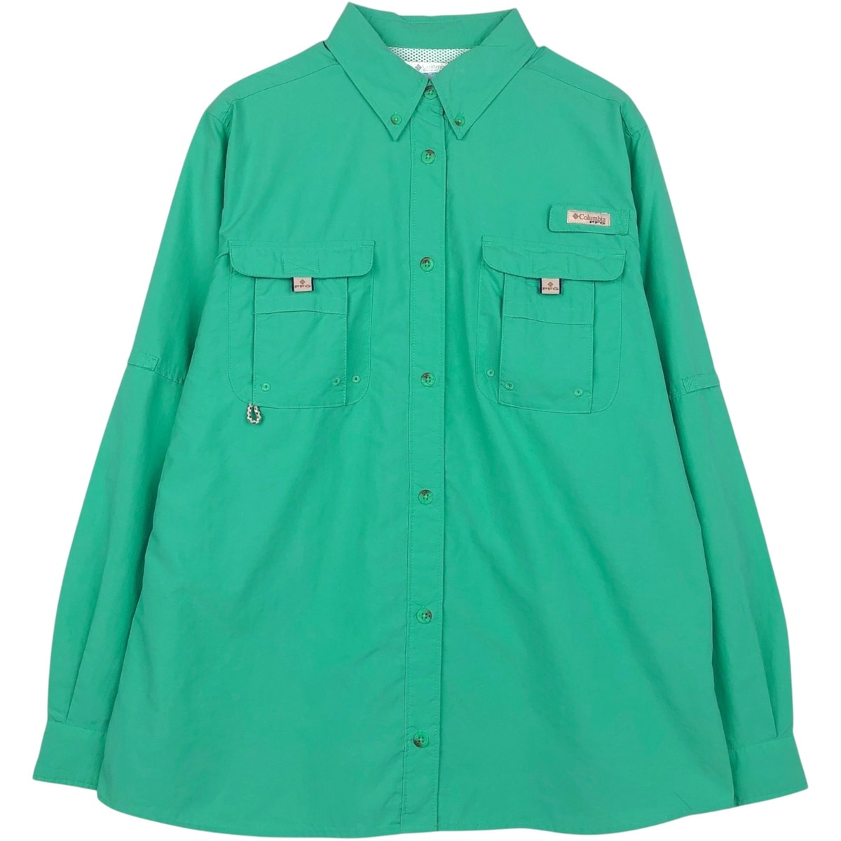 古着 コロンビア Columbia PFG ボタンダウン 長袖 フィッシングシャツ ロールアップシャツ レディースL相当/eaa650810
