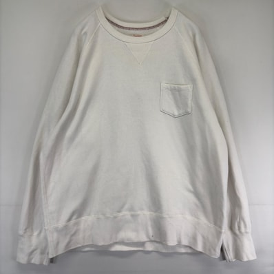 古着 チャンピオン Champion スウェット 胸ポケット TODDSNYDER クルーネック Vネック 2XL ホワイト系 メンズ