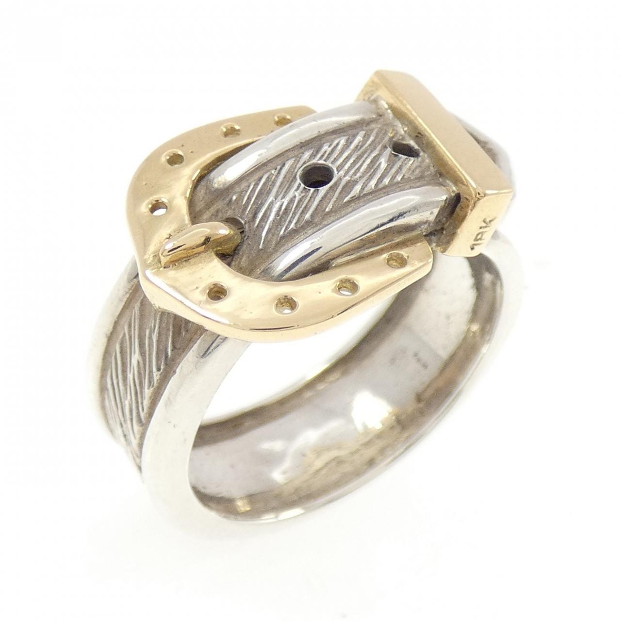 【ヴィンテージ】エルメス ホールマーク/18KYG リング