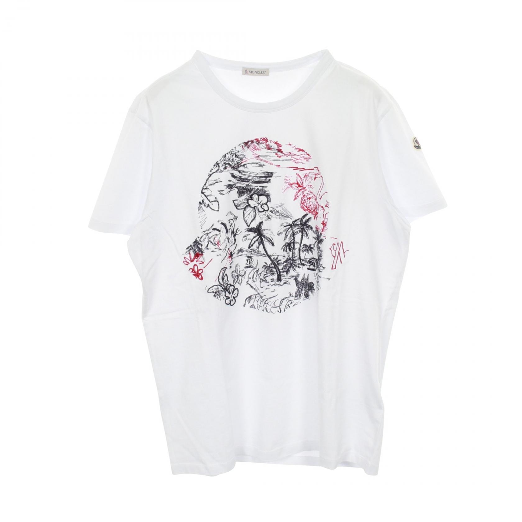 モンクレール MONCLER 半袖Tシャツ 衣料品 トップス コットン メンズ ホワイト系 / ネイビー系 / レッド系 【中古】