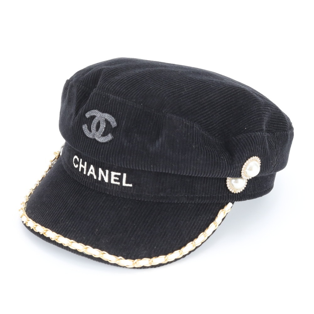■美品 シャネル キャスケット ココマーク パールハット