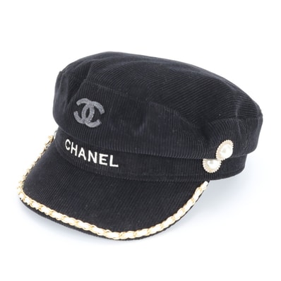 ■美品 シャネル キャスケット ココマーク パールハット