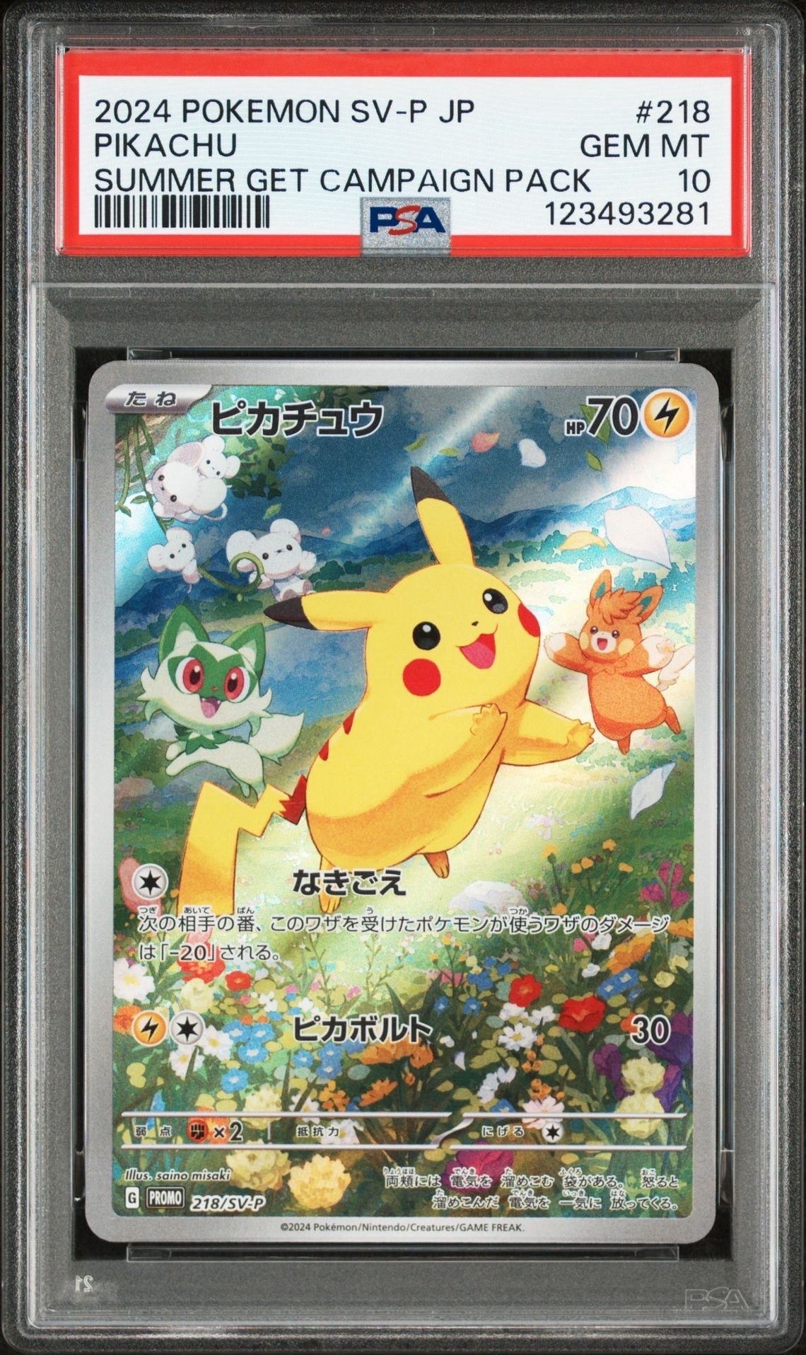 ピカチュウ P [SV-P 218](プロモカードパック「ポケカの夏がキタ!プロモカードGetキャンペーン!」)