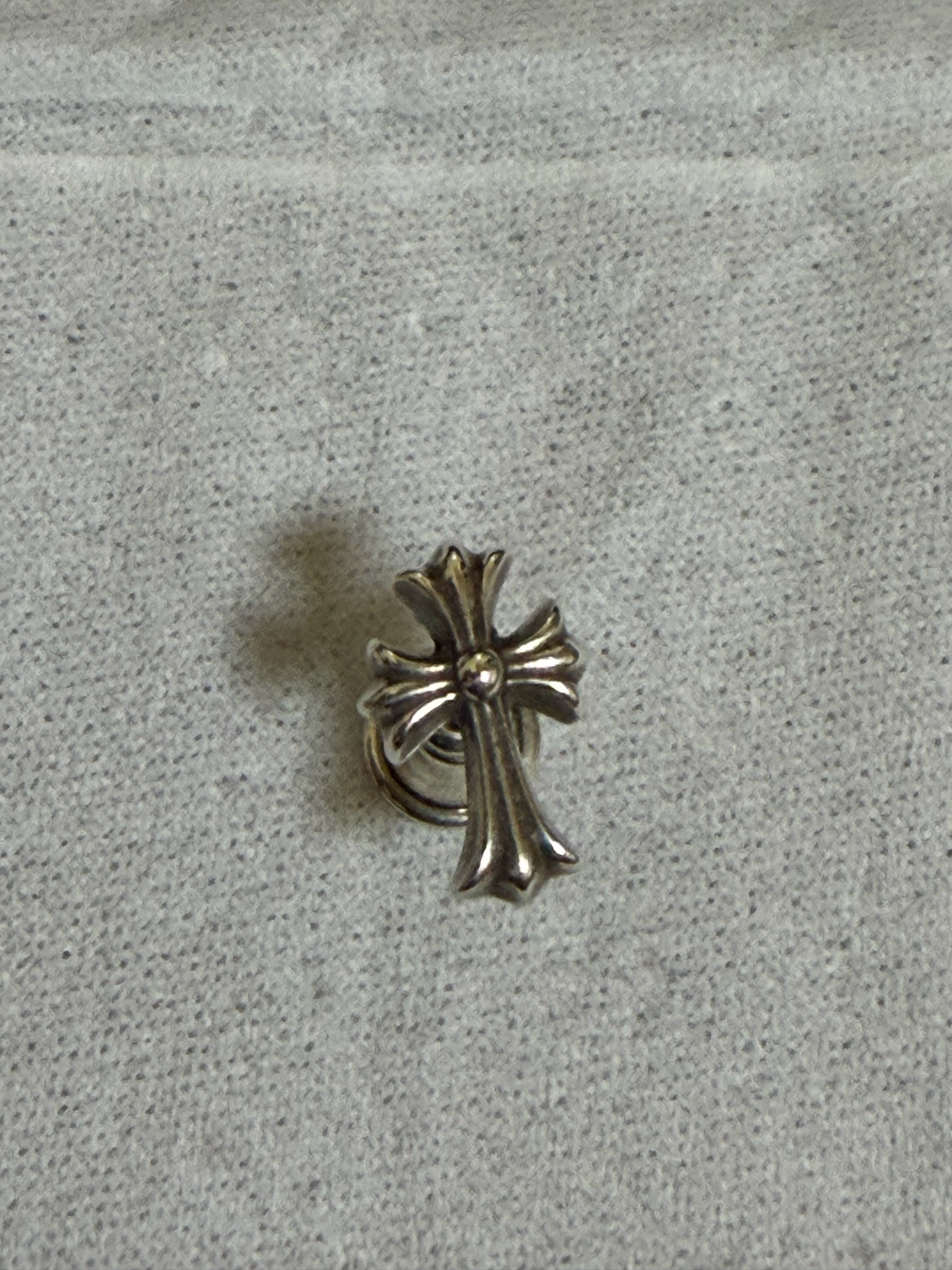 Chrome Hearts # 2 CH Cross Fat Stud Earrings "Silver"