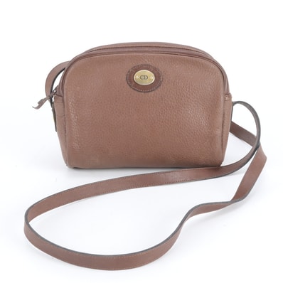 ■美品 クリスチャンディオール CD ロゴショルダーバッグ レザー