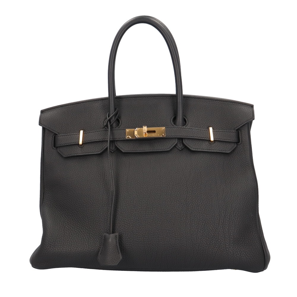 エルメス バーキン35 ハンドバッグ トゴ ブラック レディース HERMES 中古