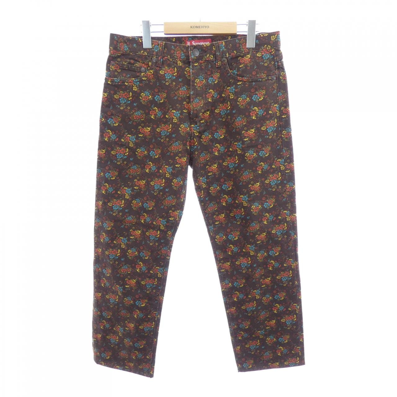 シュプリーム SUPREME Regular Jean Flower パンツ
