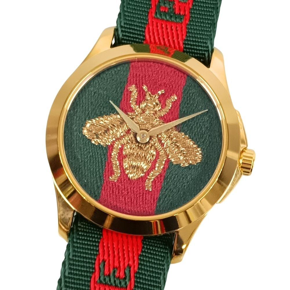 GUCCI グッチ 126.4 Gタイムレス シェリーラインベルト クォーツ 腕時計 C941