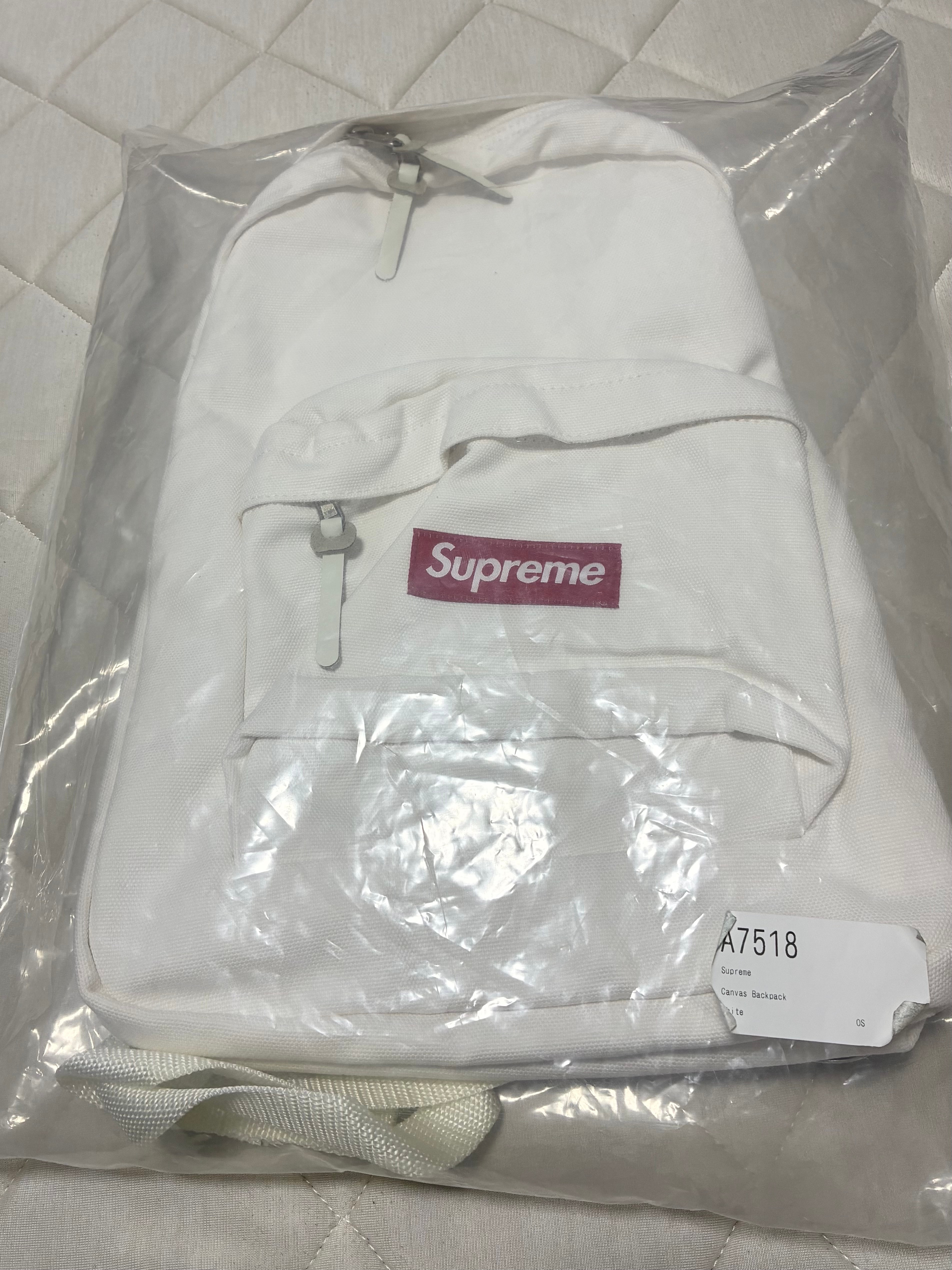 Supreme Canvas Backpack "White"