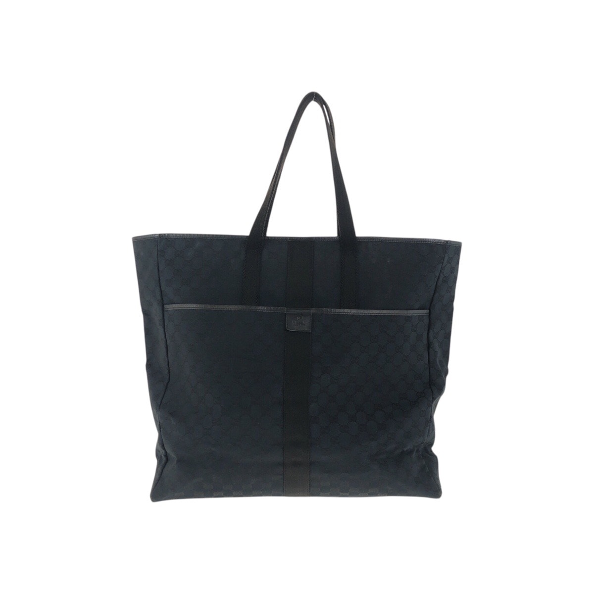 美品 GUCCI グッチ ブラック 黒 シルバー金具 GGキャンバス レザー/ トートバッグ ショルダーバッグ ボストンバッグ 603031 【中古】