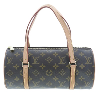LOUIS VUITTON ルイ・ヴィトン モノグラム パピヨン 26 ハンドバッグ M51386 キャンバス レザー ブラウン レディース【中古】