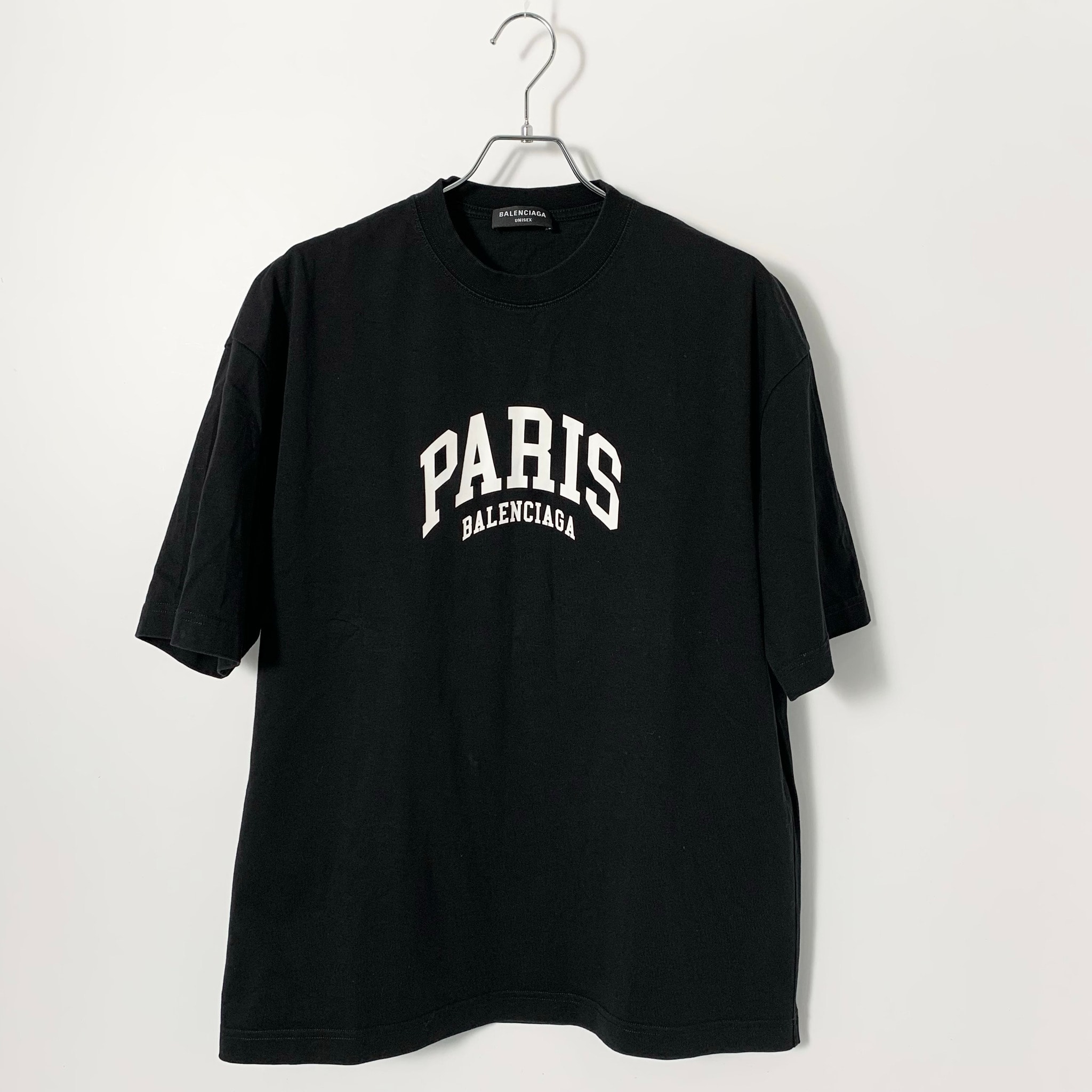 BALENCIAGA MENS Cities Paris T-shirt Medium Fit "Black/White"
