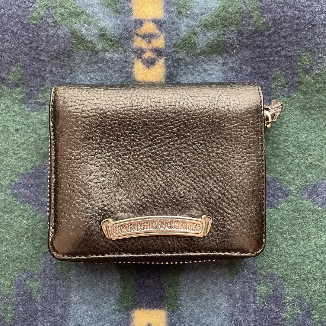 Chrome Hearts Square Zipville Wallet / Leather "Black"
