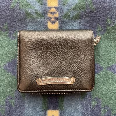 Chrome Hearts Square Zipville Wallet / Leather "Black"