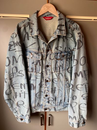 Supreme Black Ark Denim Trucker Jacket "Blue"