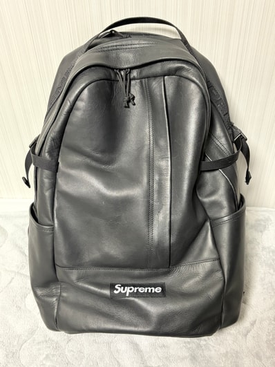 Supreme Leather Backpack "Black"