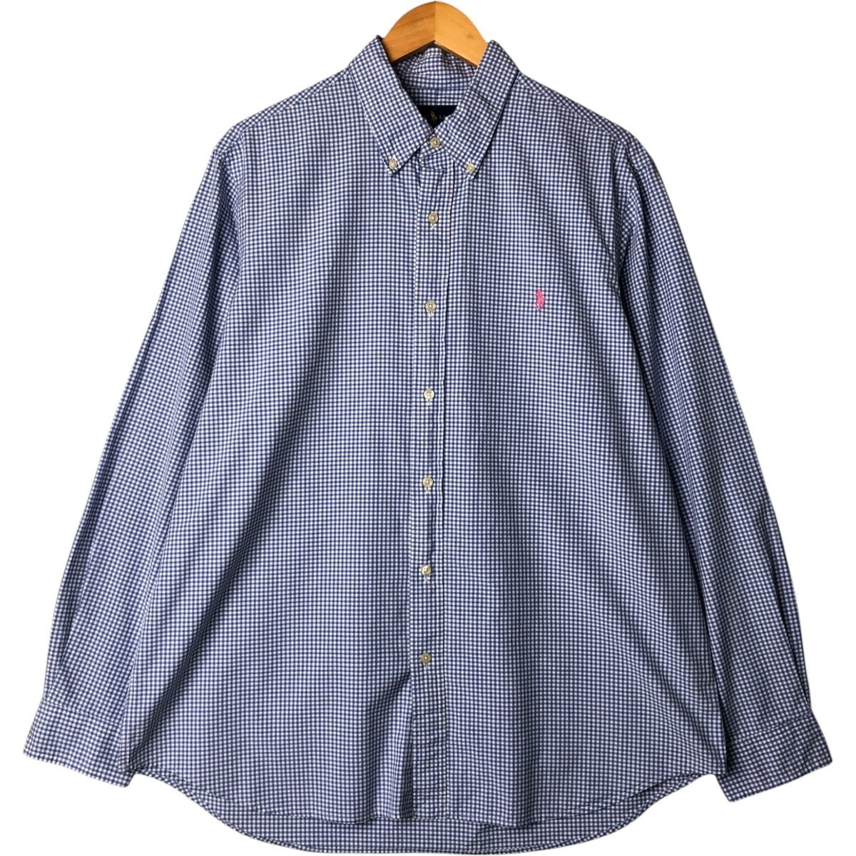 古着 ラルフローレン Ralph Lauren ギンガムチェック 長袖 ボタンダウンチェックシャツ メンズXL相当/eaa580796