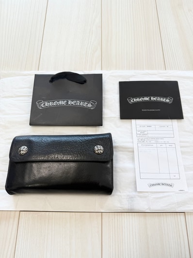 超美品/値下げ交渉可能 / 正規品!CHROME HEARTS クロムハーツ ウェーブ WAVE ウォレット 財布