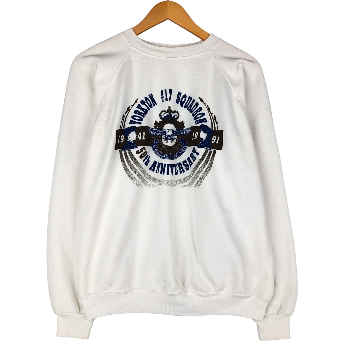 古着 90年代 ヘインズ Hanes 鷲柄 イーグル柄 プリントスウェットシャツ トレーナー USA製 メンズL相当 ヴィンテージ/eaa601528