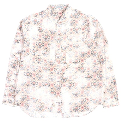 極美品 ディオール オム 長袖シャツ ピンク系 43 183C511A5135