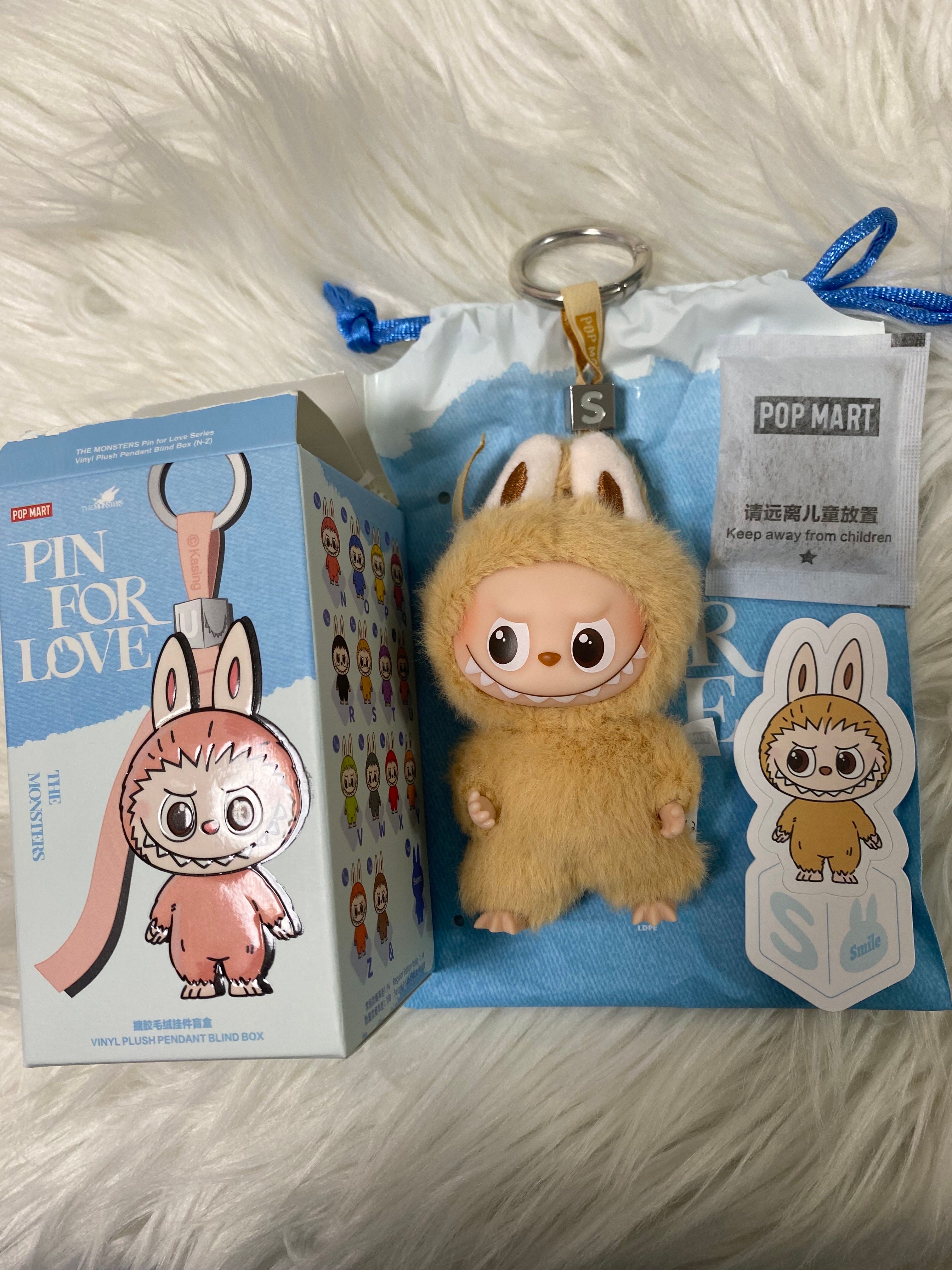 POP MART THE MONSTERS (LABUBU) Pin for Love Series-Vinyl Plush Pendant (N-Z) S