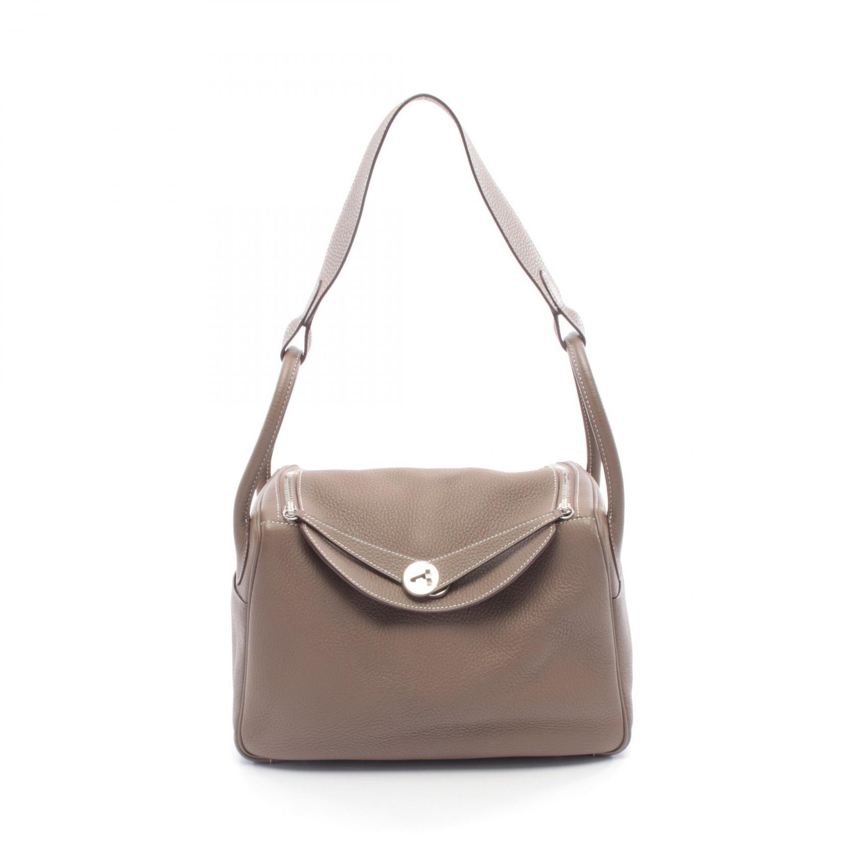 エルメス HERMES リンディ30 ショルダーバッグ バッグ レザー トリヨンクレマンス トリヨンクレマンス □N刻印(2010年製造) レディース グレー系 073426CK 【中古】